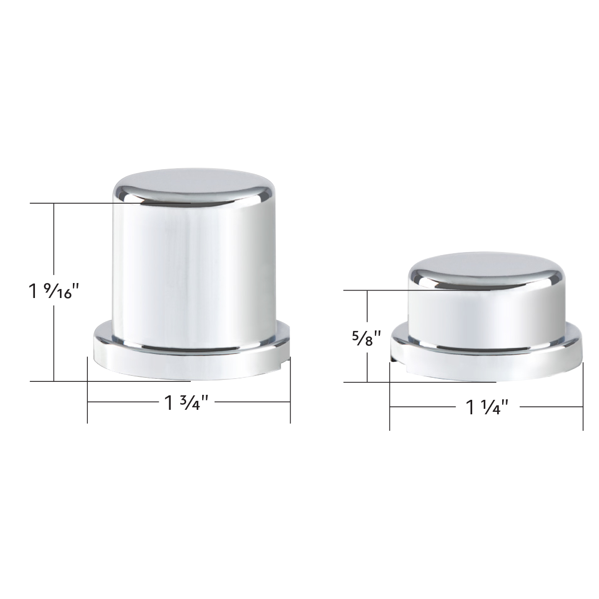 Chrome Plastic Huck Rivet/Nut Cover Set - Thumbnail 6