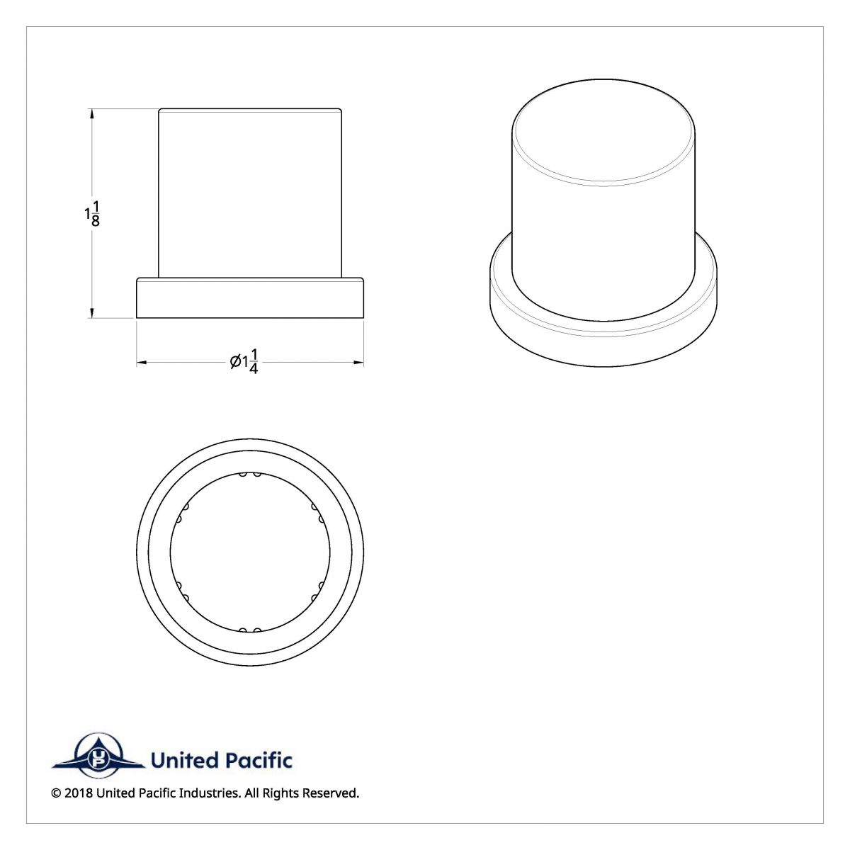 13/16" x 1-1/8" International Chrome Hulk Bolt Cover (Bulk) - Thumbnail 3