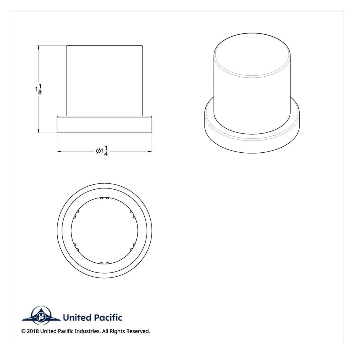 13/16" x 1-1/8" International Chrome Hulk Bolt Cover (Bulk) - Thumbnail 4