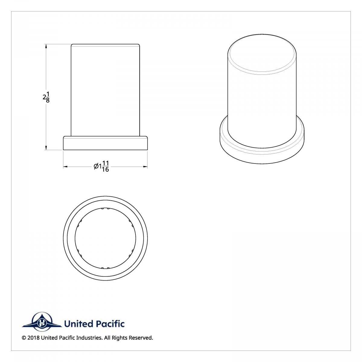 1-3/16" x 2-1/8" International Chrome Hulk Bolt Cover (Bulk) - Thumbnail 4