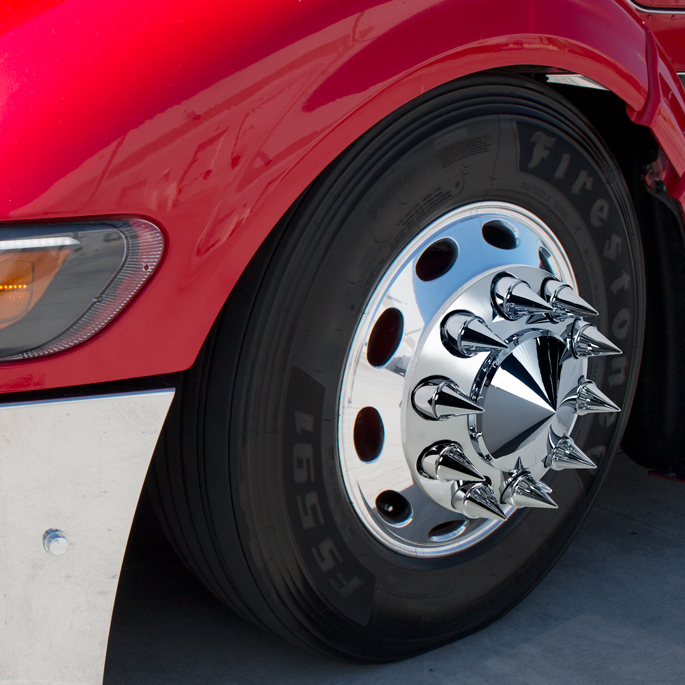 33mm x 4-1/4" Chrome Plastic Stiletto Nut Covers - Thread-On (60-Pack) - Thumbnail 4