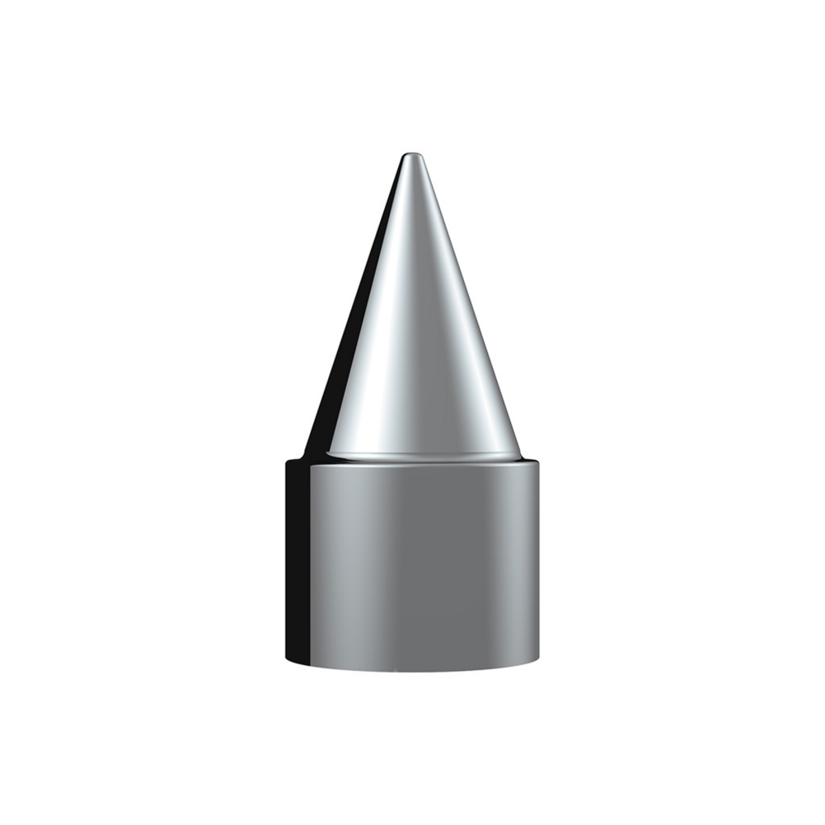 1-1/2" X 4-1/4" Chrome Plastic Stiletto Nut Cover - Push-On (Bulk)