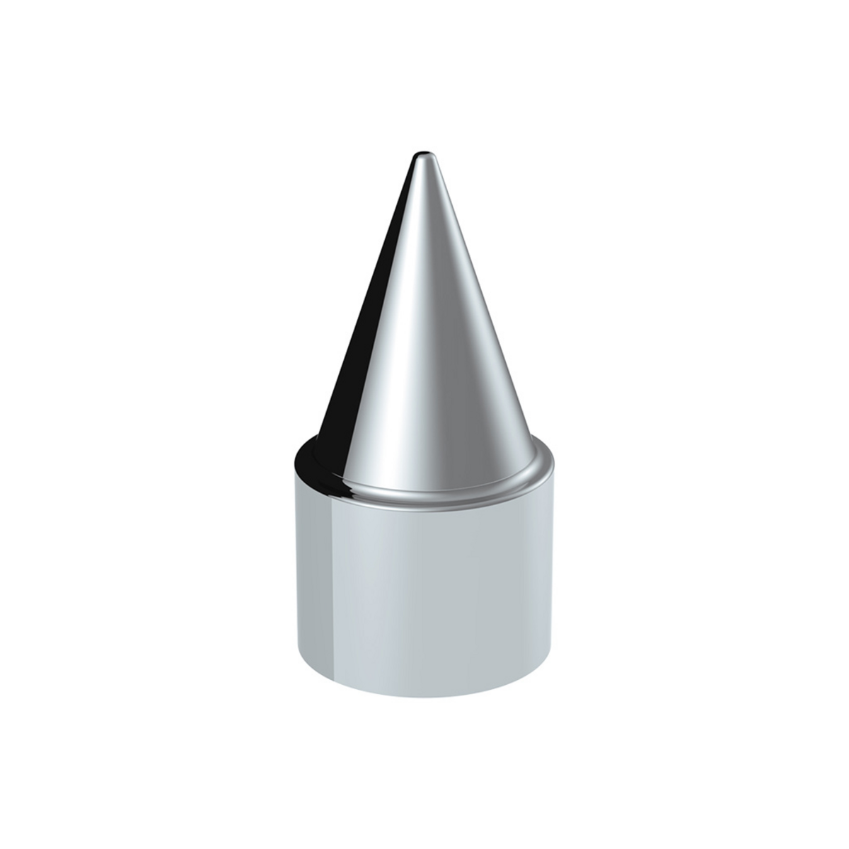 1-1/2" X 4-1/4" Chrome Plastic Stiletto Nut Cover - Push-On (Bulk) - Thumbnail 2