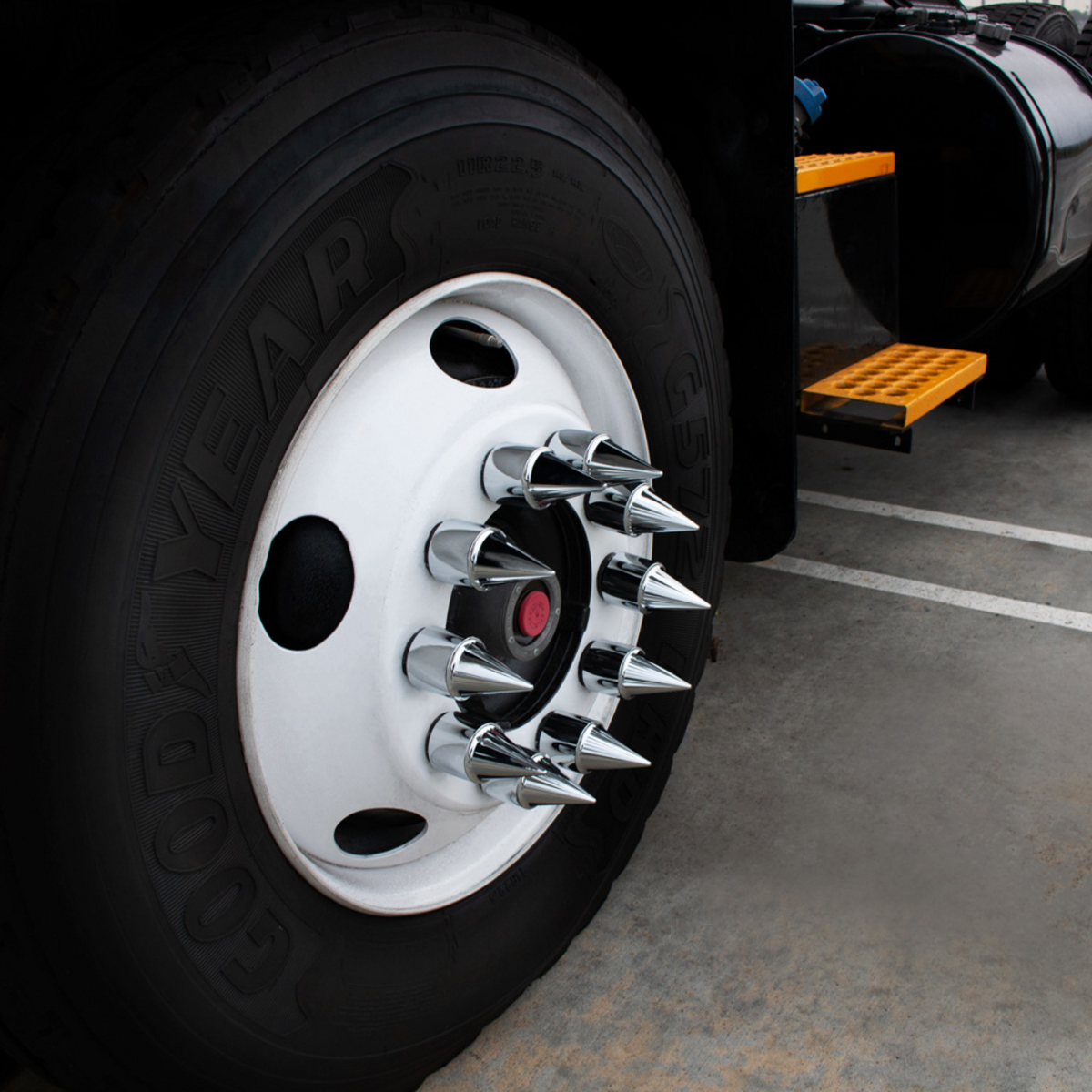 1-1/2" X 4-1/4" Chrome Plastic Stiletto Nut Cover - Push-On (Bulk) - Thumbnail 3