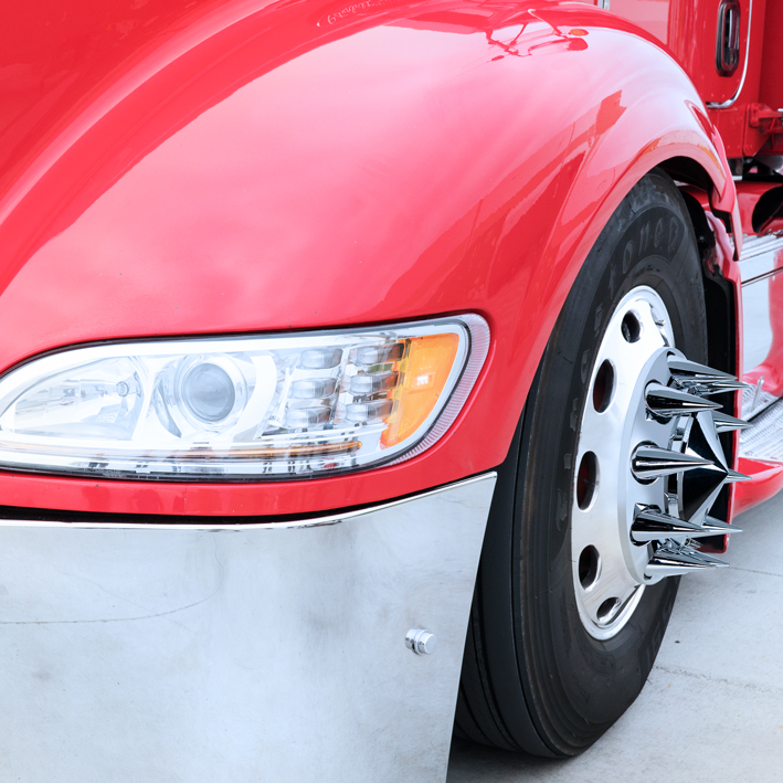 33mm x 4-1/2" Chrome Plastic X Spike Nut Cover - Thread-On (Bulk) - Thumbnail 3