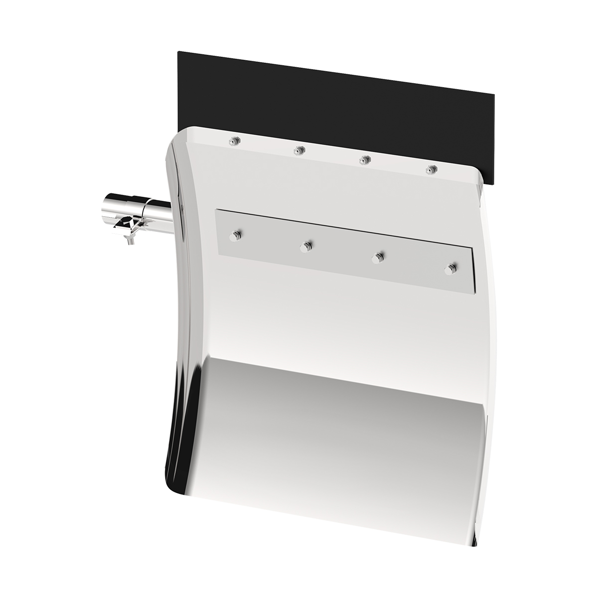 24" X 27" 430 Stainless Quarter Fender With Tube Bracket Set (Pair) - Thumbnail 2