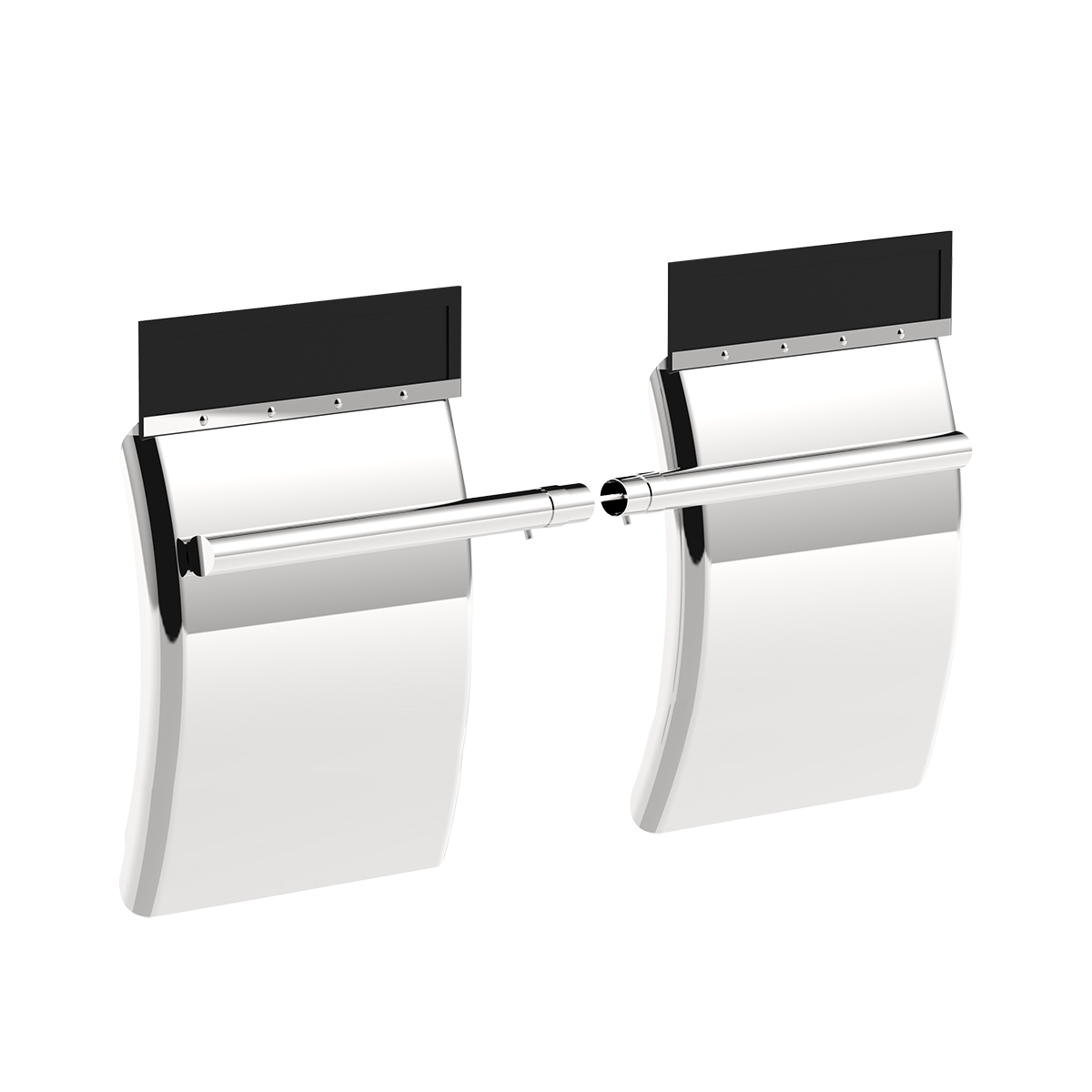 24" X 27" 430 Stainless Quarter Fender With Tube Bracket Set (Pair) - Thumbnail 7