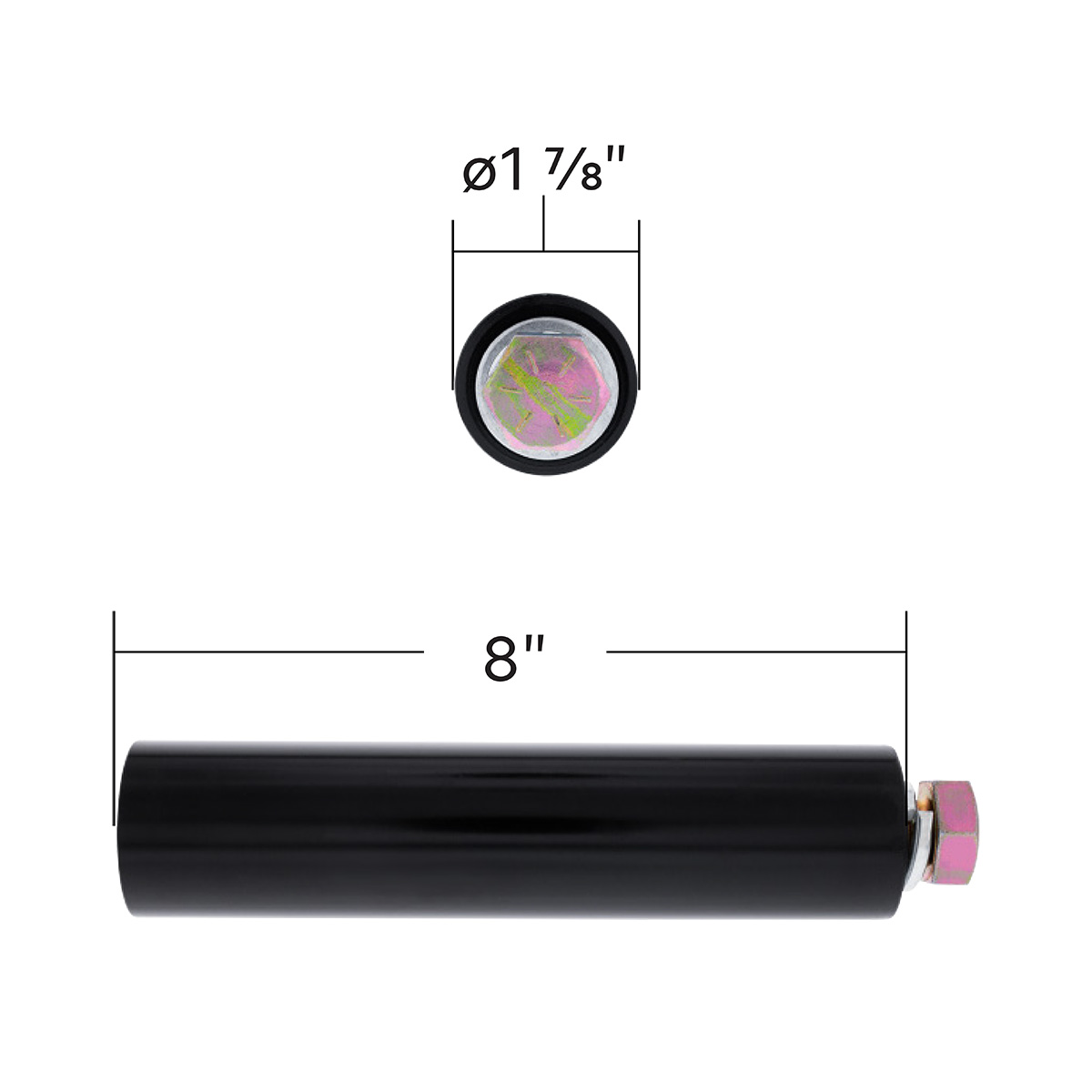 8" Black Quarter Fender Mounting Post (Pair) - Thumbnail 7