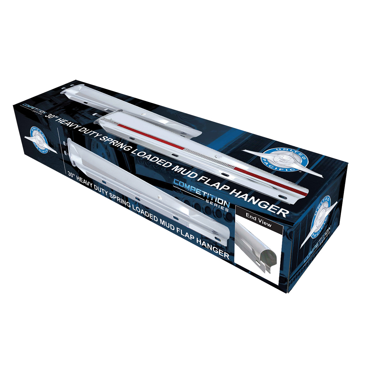 30" Stainless Steel Heavy Duty Mud Flap Hangers With Reflector - 2.5" Bolt Pattern (Pair) - Thumbnail 3