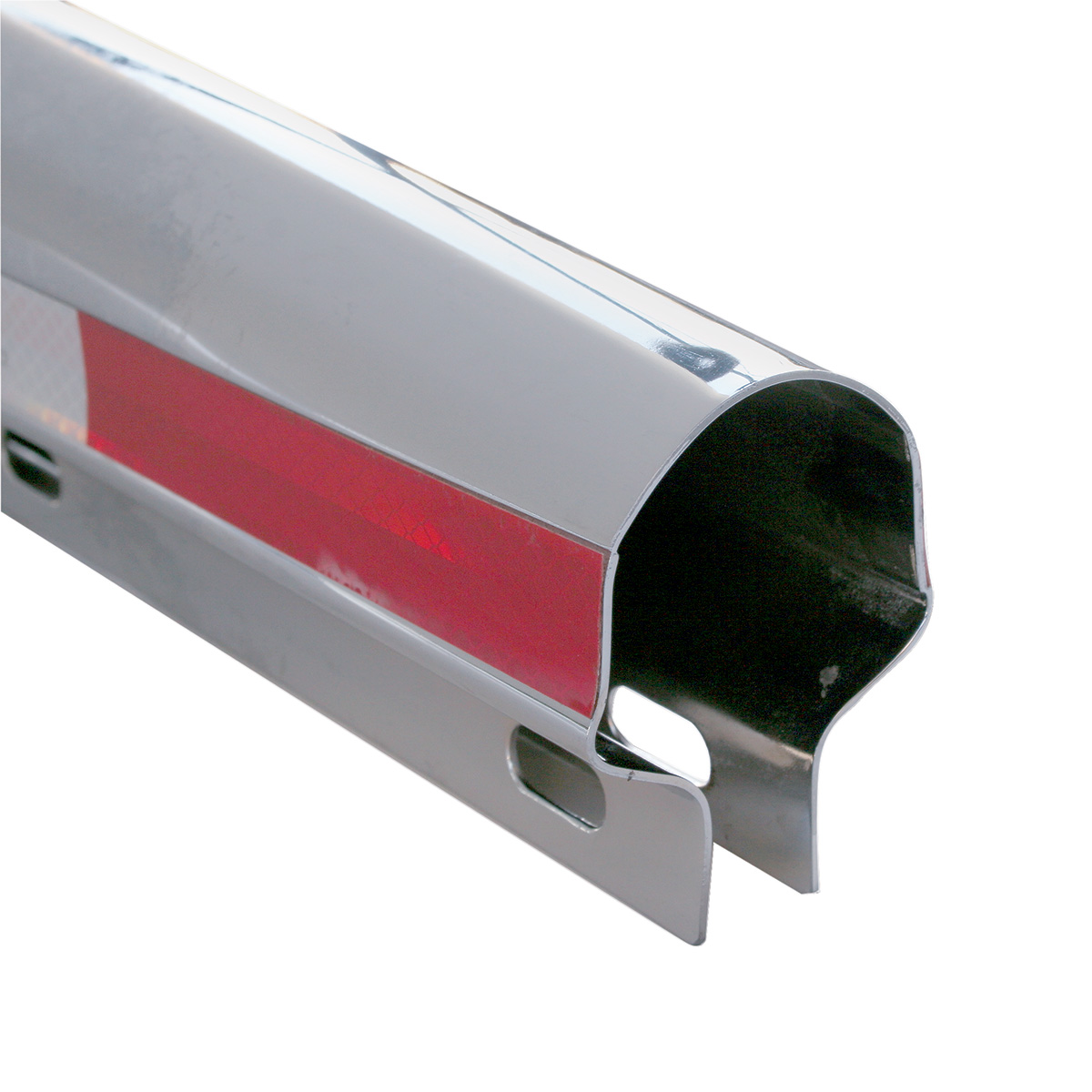 30" Stainless Steel Heavy Duty Mud Flap Hangers With Reflector - 1-1/8" Bolt Pattern (Pair) - Thumbnail 2