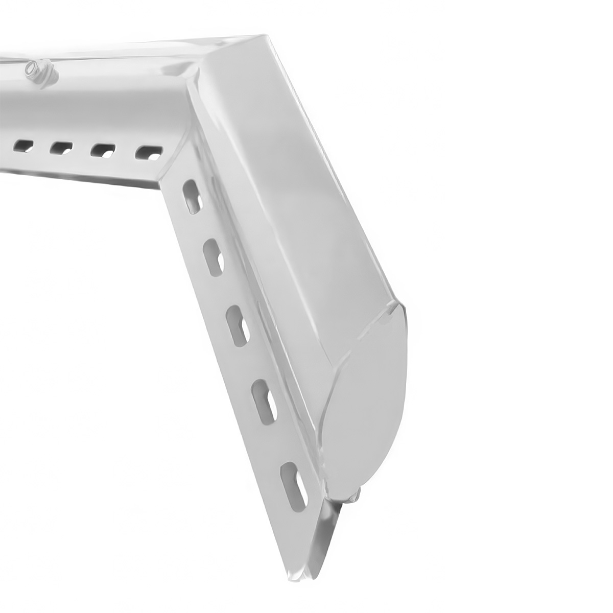 28" Chrome 45-Degree Angled Mud Flap Hangers - 1-1/8" Bolt Pattern - Competition Series (Pair) - Thumbnail 2