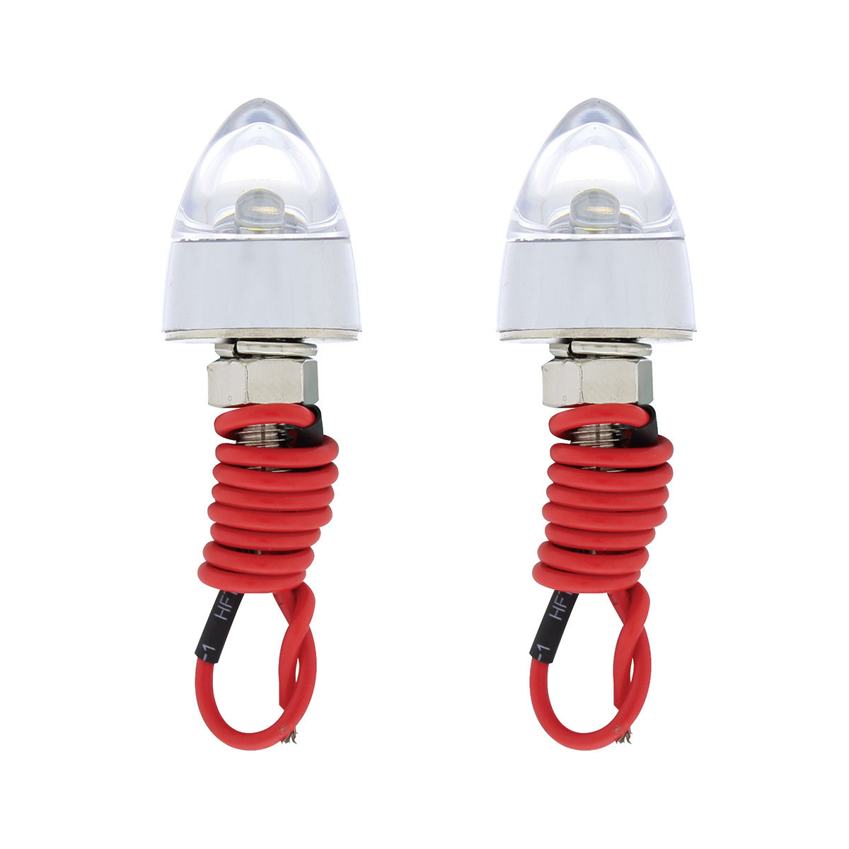LED Bullet License Plate Fastener - White (2-Pack) - Thumbnail 6