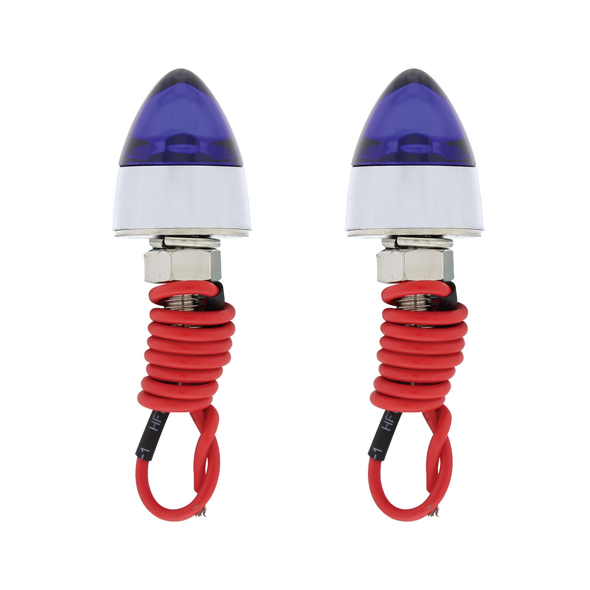 LED Bullet License Plate Fastener - Blue (2-Pack) - Thumbnail 6