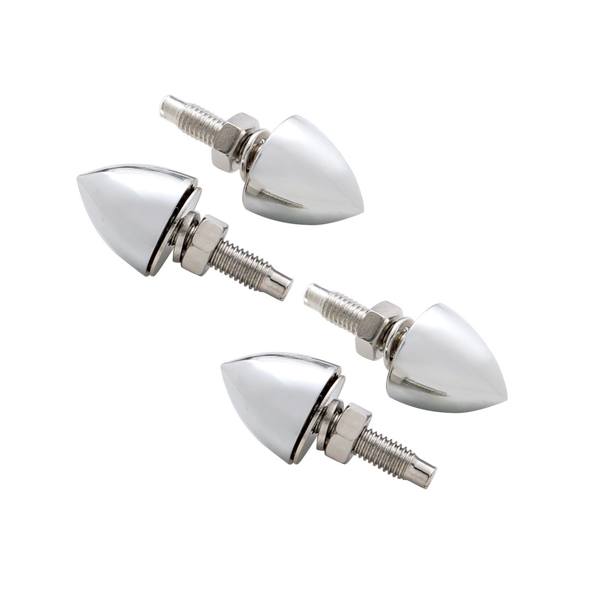 Chrome Bullet License Plate Fastener (4-Pack)