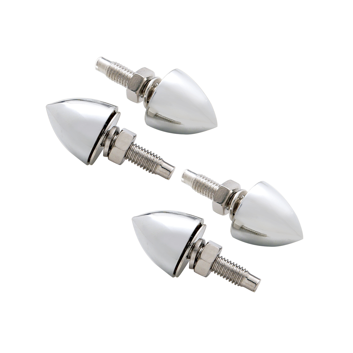Chrome Bullet License Plate Fastener (4-Pack) - Thumbnail 5