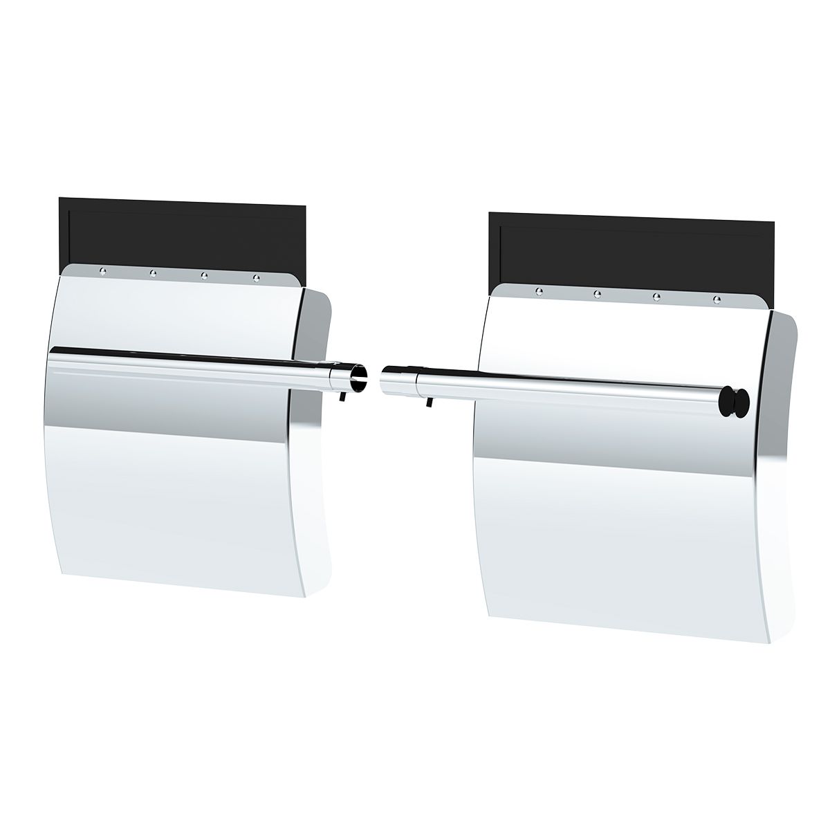 24" X 24" 430 Stainless Steel Quarter Fender With Tube Bracket Set - 4" Side Wall