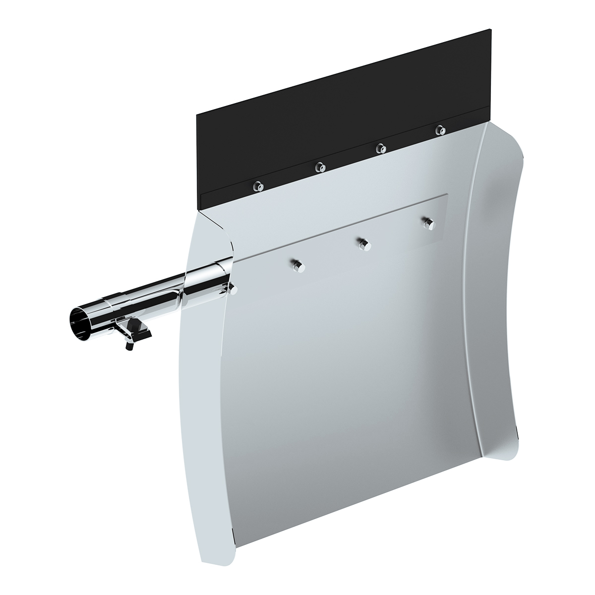 24" X 24" 430 Stainless Steel Quarter Fender With Tube Bracket Set - 4" Side Wall - Thumbnail 5