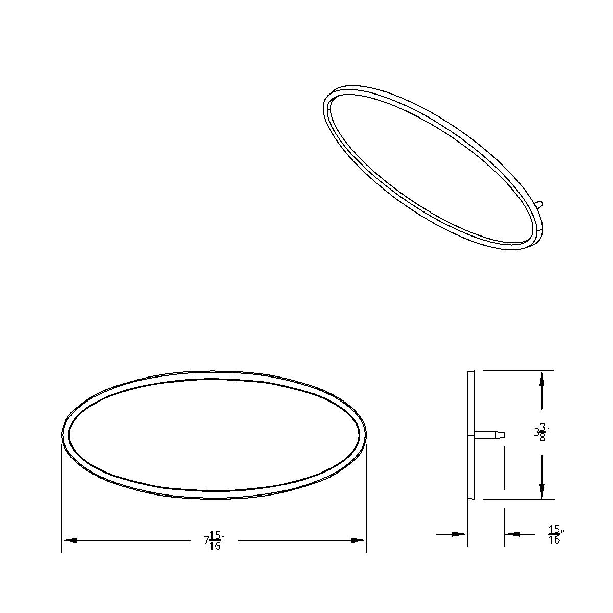 Chrome Oval Emblem - Texas Flag - Thumbnail 3