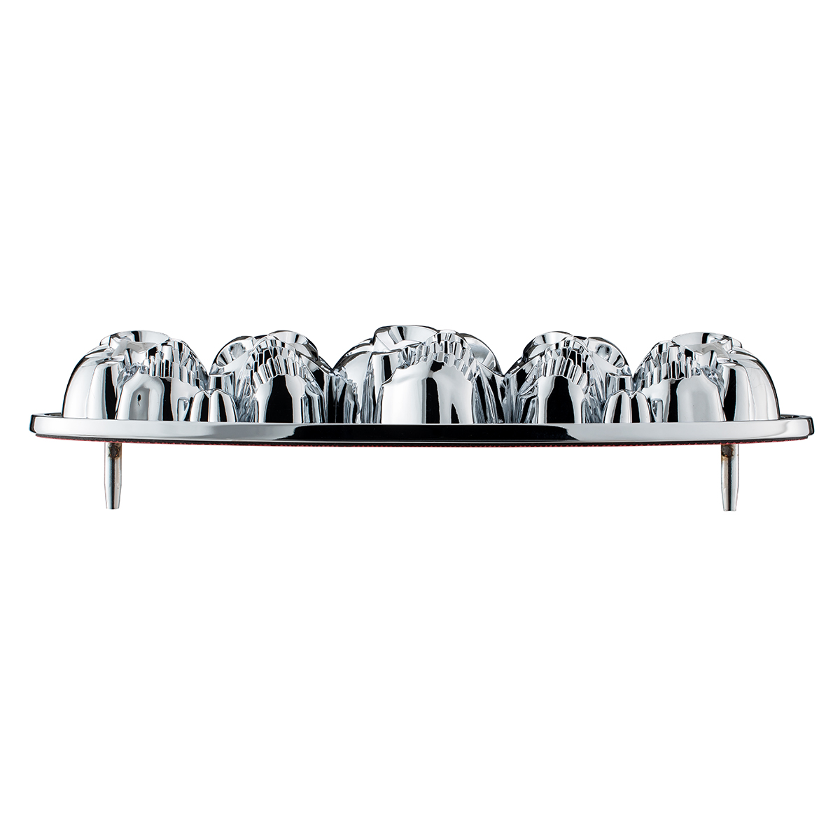 Chrome Die Cast Oval Emblem - 3D Skull - Thumbnail 2