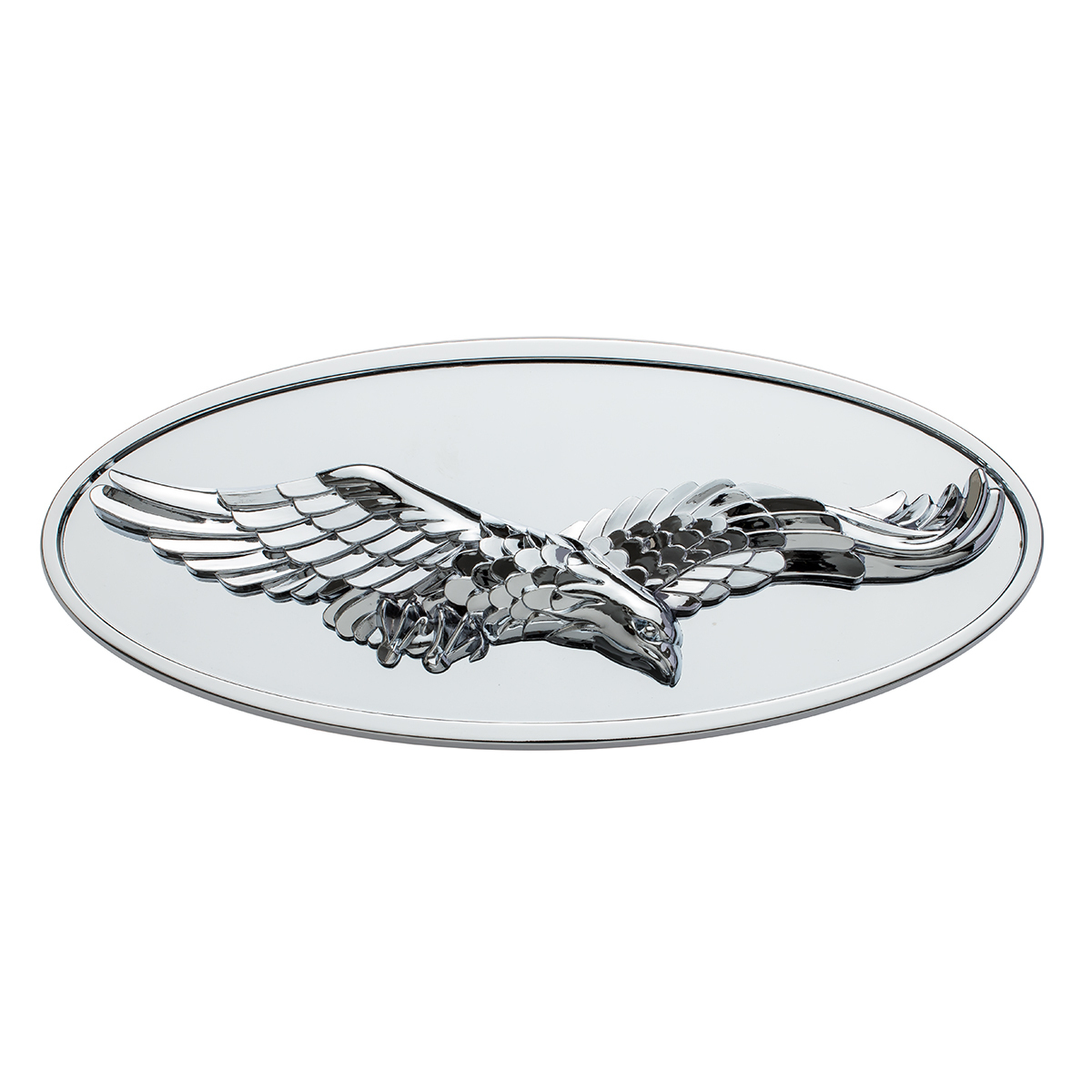 Chrome Die Cast Oval Emblem - 3D Eagle - Thumbnail 8