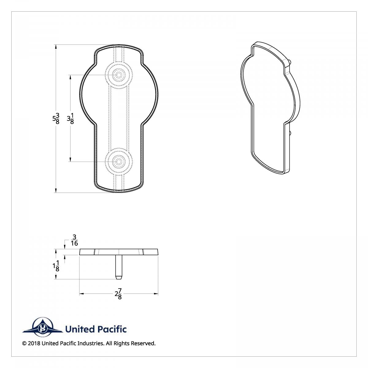 Chrome Die Cast USA Flag Emblem - Thumbnail 5