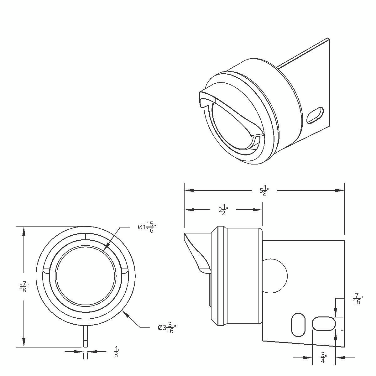 9 LED Mud Flap Hanger End Light With Visor - Red LED/Red Lens - Thumbnail 2