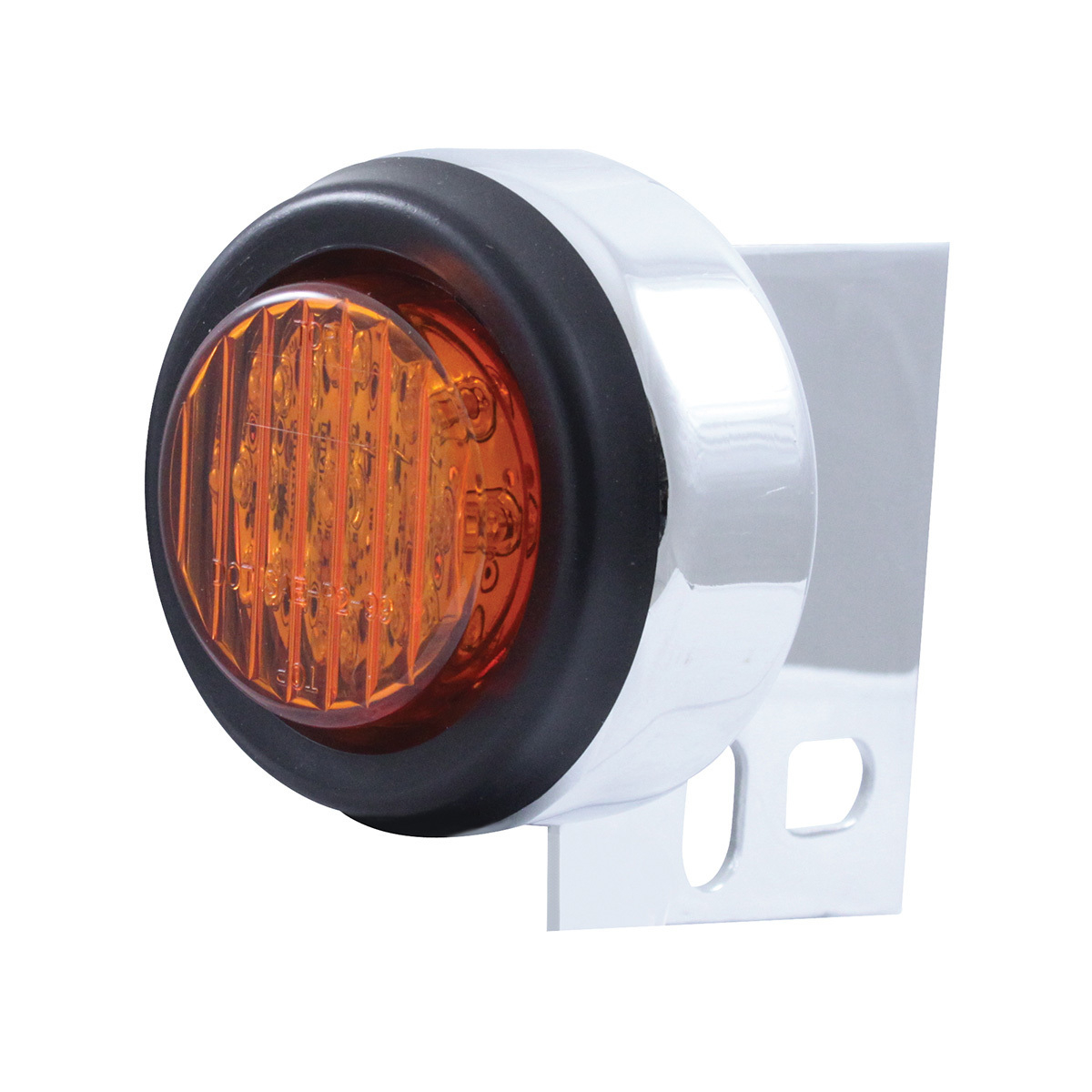 9 LED Mud Flap Hanger End Light With Grommet - Amber LED/Amber Lens - Thumbnail 3