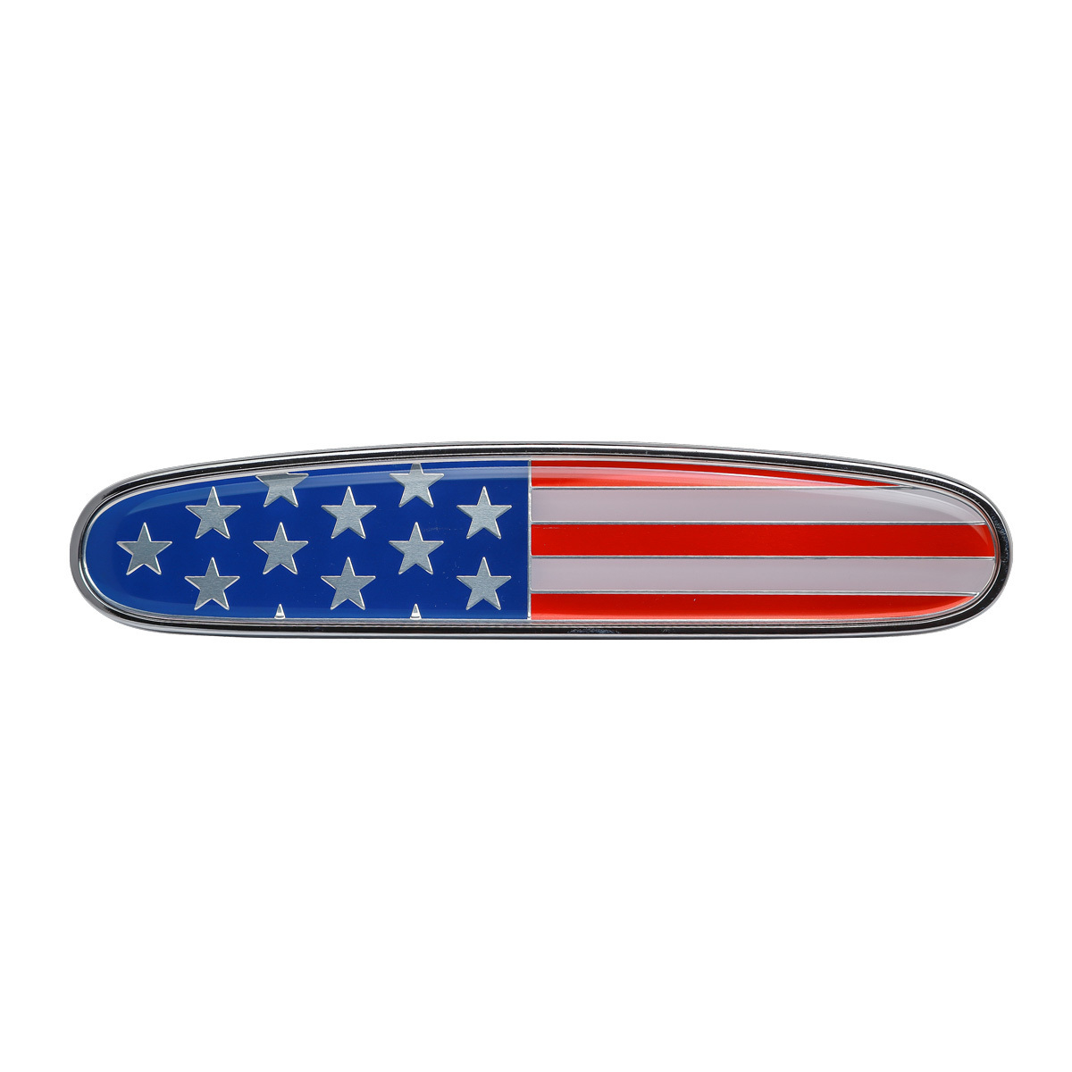 Chrome Die Cast USA Flag Emblem For Freightliner Hood - Thumbnail 7