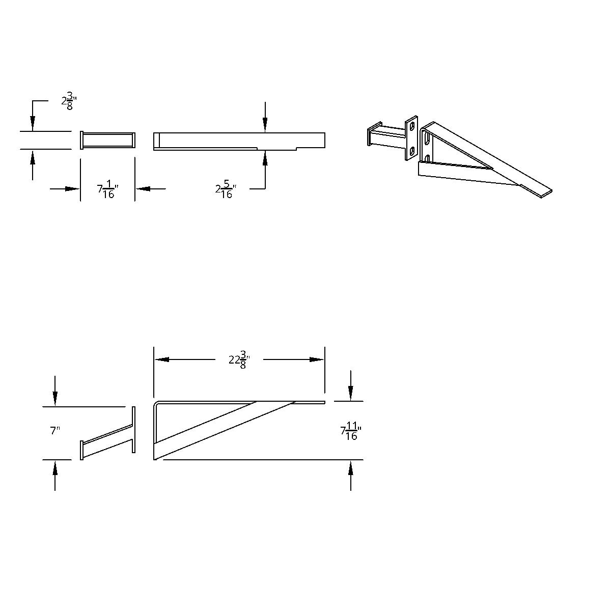 Universal Center Mounting Bracket For Half And Full Tandem Fenders-Passenger - Thumbnail 5