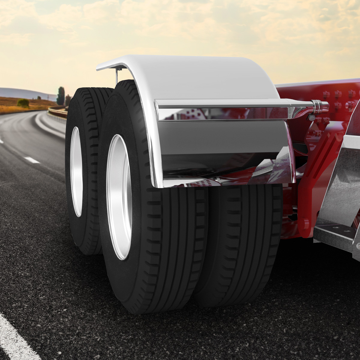 60" 430 Stainless Steel (16ga) Roll Formed Edge Smooth Half Fender - SS Series (Pair) - Thumbnail 9