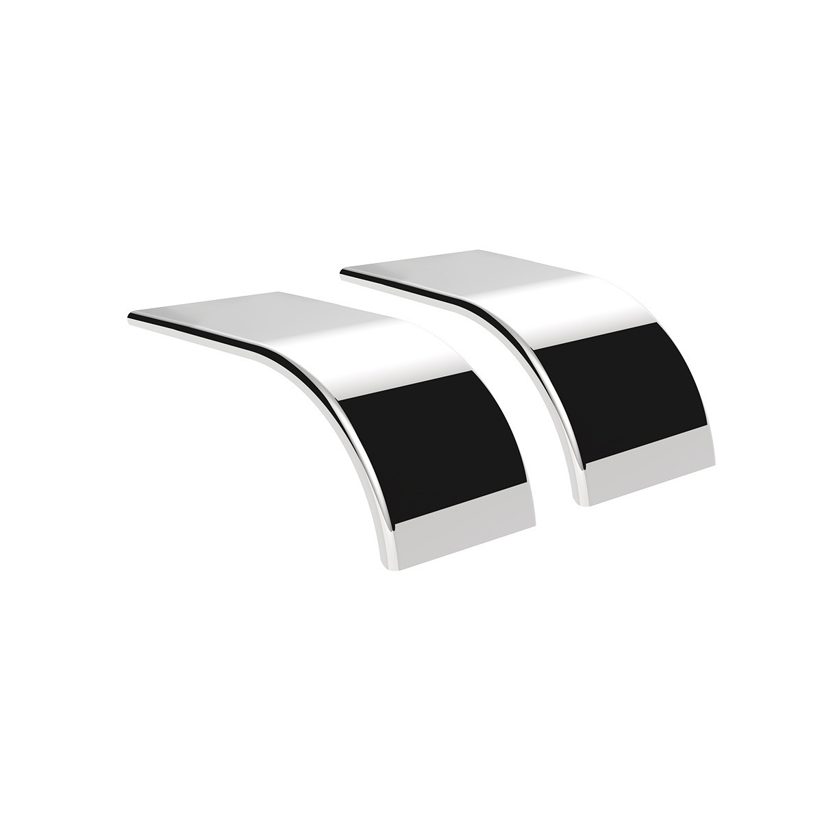 66" 430 Stainless Steel (16ga) Roll Formed Edge Smooth Half Fender - SS Series (Pair) - Thumbnail 12