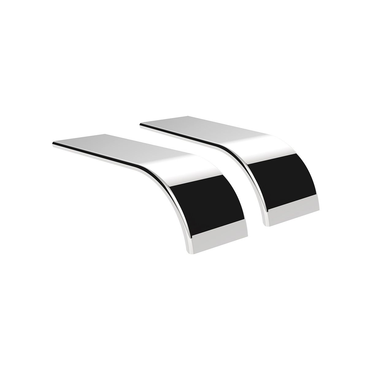 80" 430 Stainless Steel (16ga) Roll Formed Edge Smooth Half Fender - SS Series (Pair)