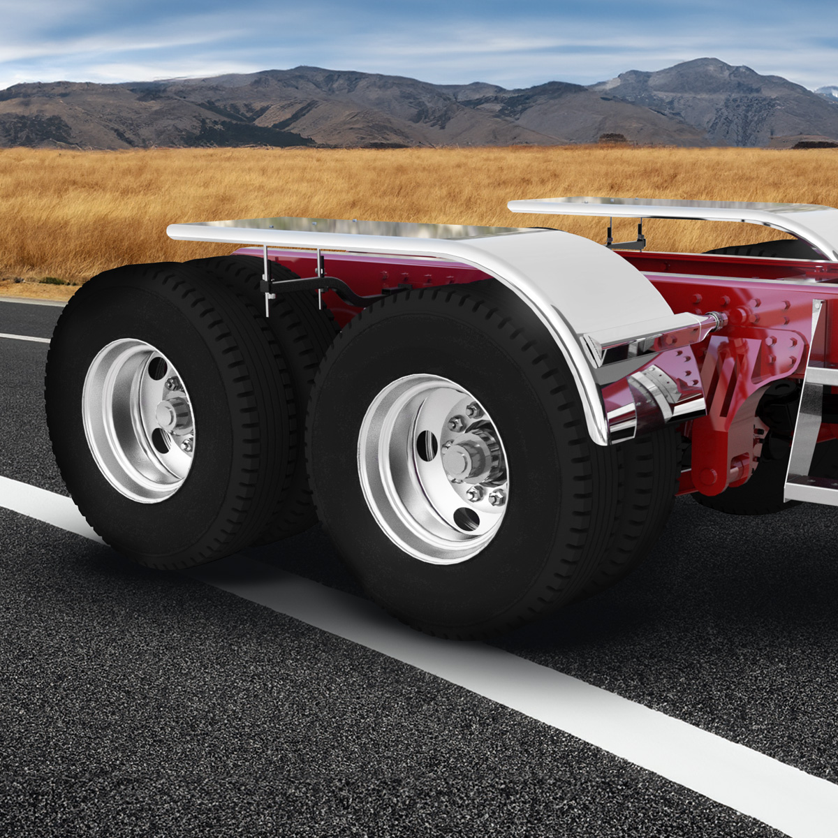 80" 430 Stainless Steel (16ga) Roll Formed Edge Smooth Half Fender - SS Series (Pair) - Thumbnail 10