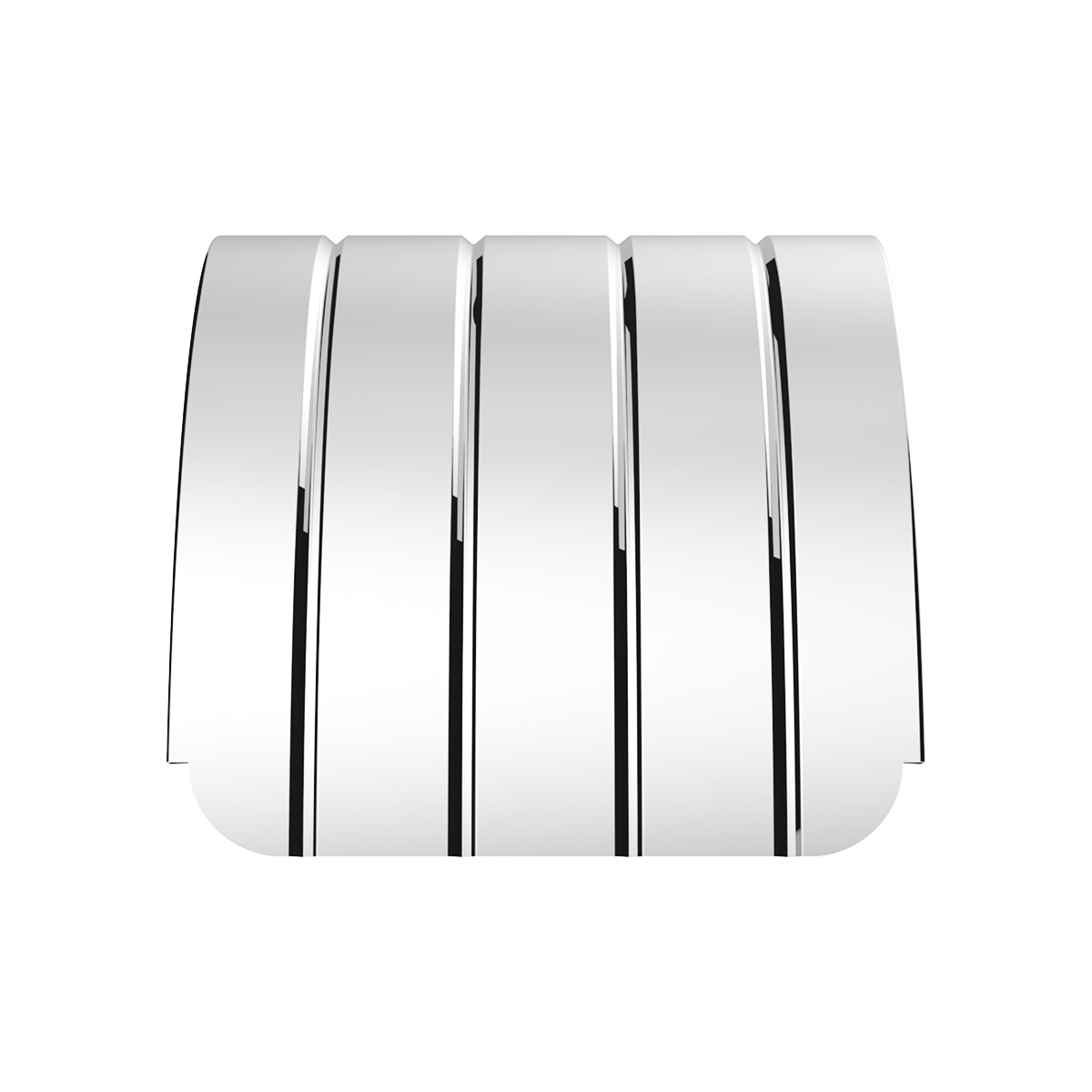 120" 430 Stainless Steel (16ga) Beaded Edge Ribbed Full Fender 60" Spread - SR Series (Pair) - Thumbnail 4