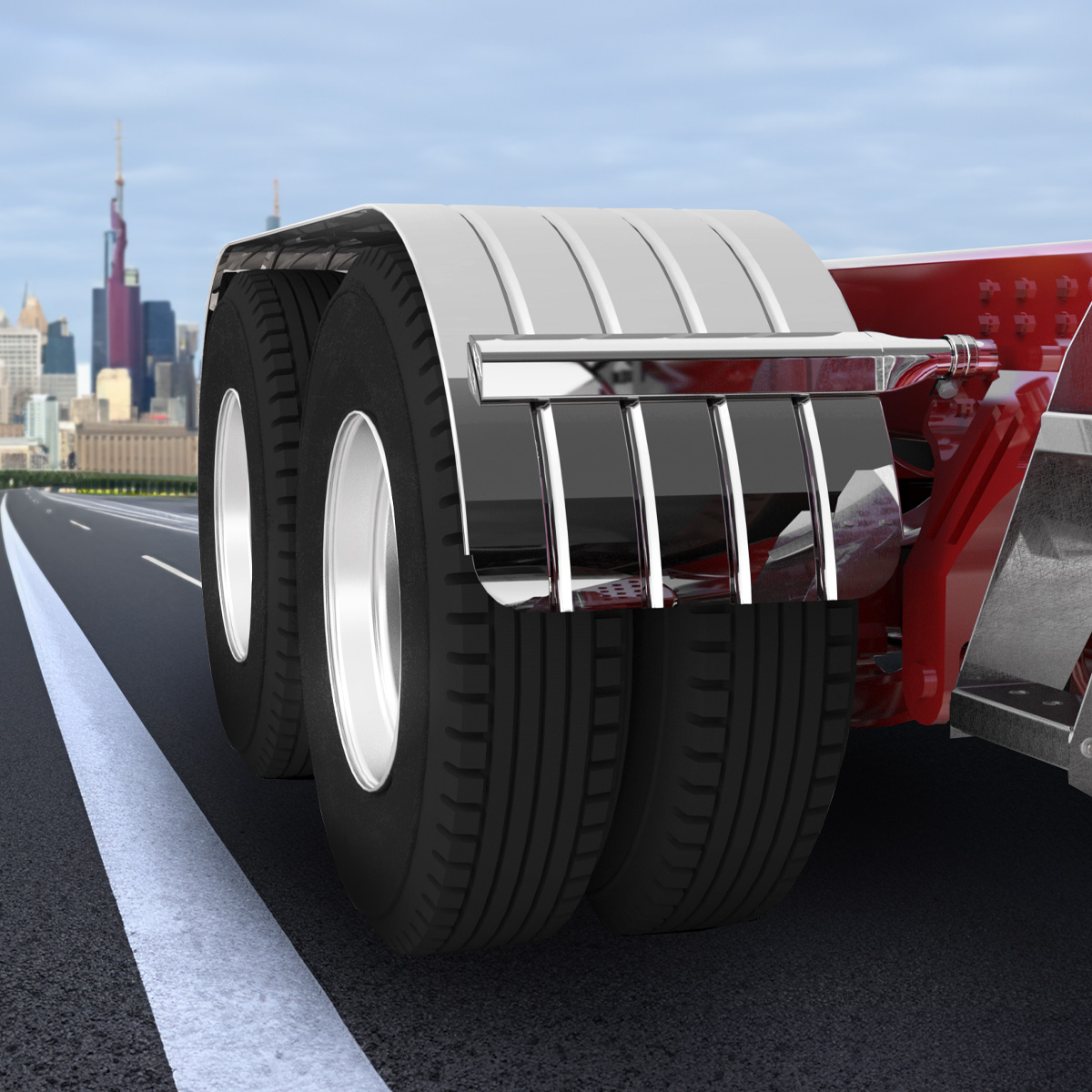 120" 430 Stainless Steel (16ga) Beaded Edge Ribbed Full Fender 60" Spread - SR Series (Pair) - Thumbnail 9