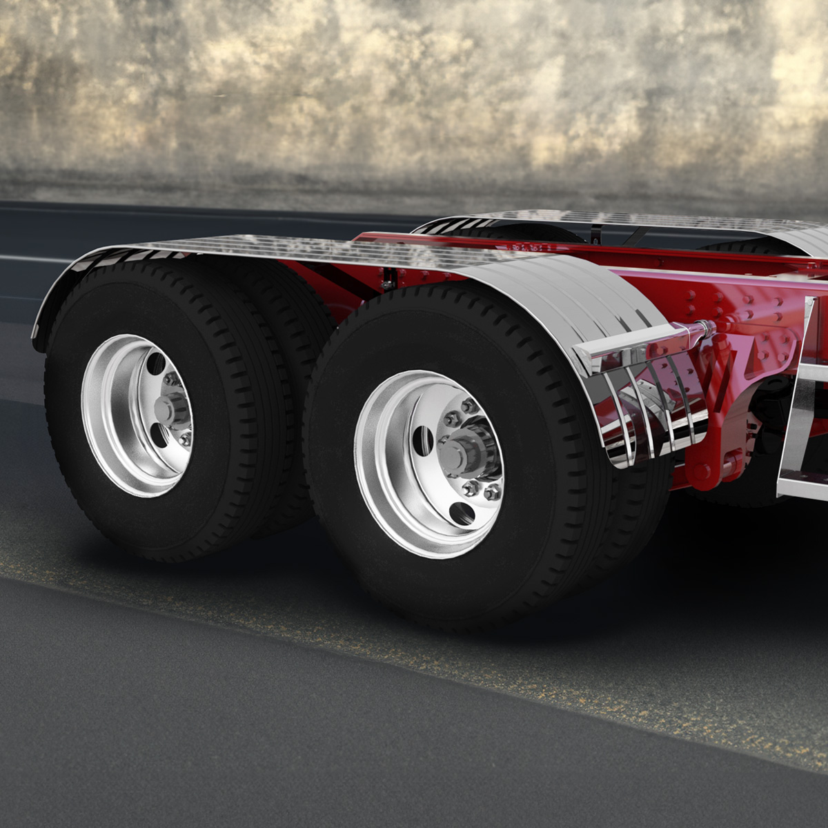 120" 430 Stainless Steel (16ga) Beaded Edge Ribbed Full Fender 60" Spread - SR Series (Pair) - Thumbnail 10