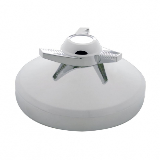 8" Chrome Rear Hubcap With 3 Bar Spinner - Right Swing Bars