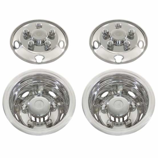 Stainless Toyota Coaster 16" Wheel Cover Set