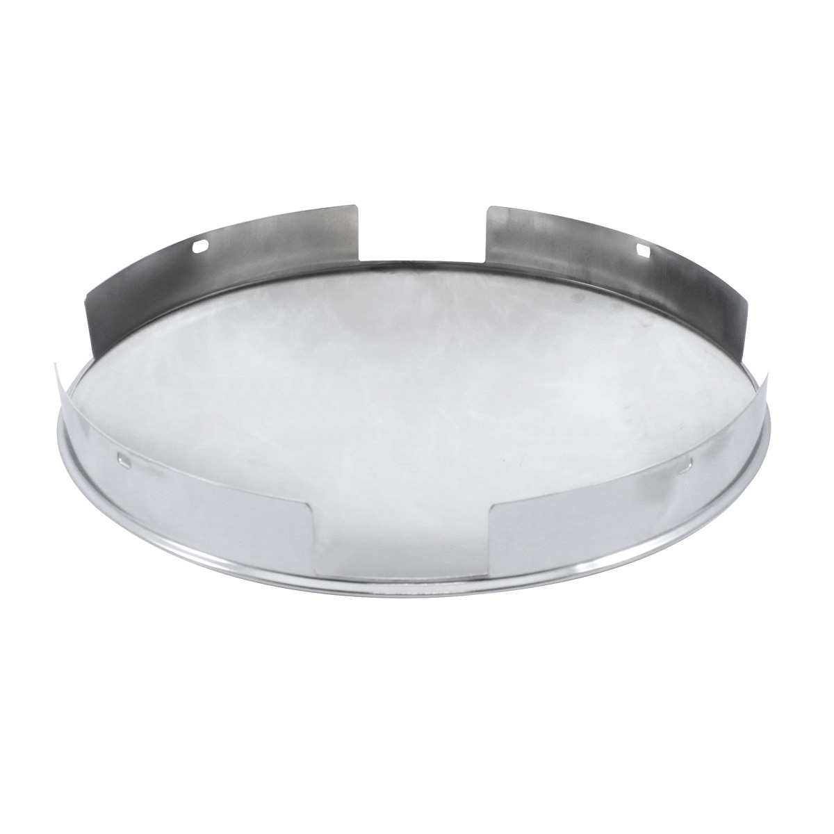 4 Even Notched Stainless Steel Dome Front Hubcap - 1" Lip - Thumbnail 3