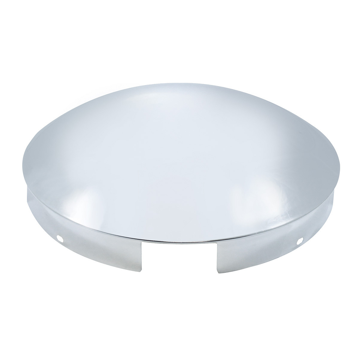 4 Even Notched Stainless Steel Dome Front Hubcap - 1" Lip - Thumbnail 5