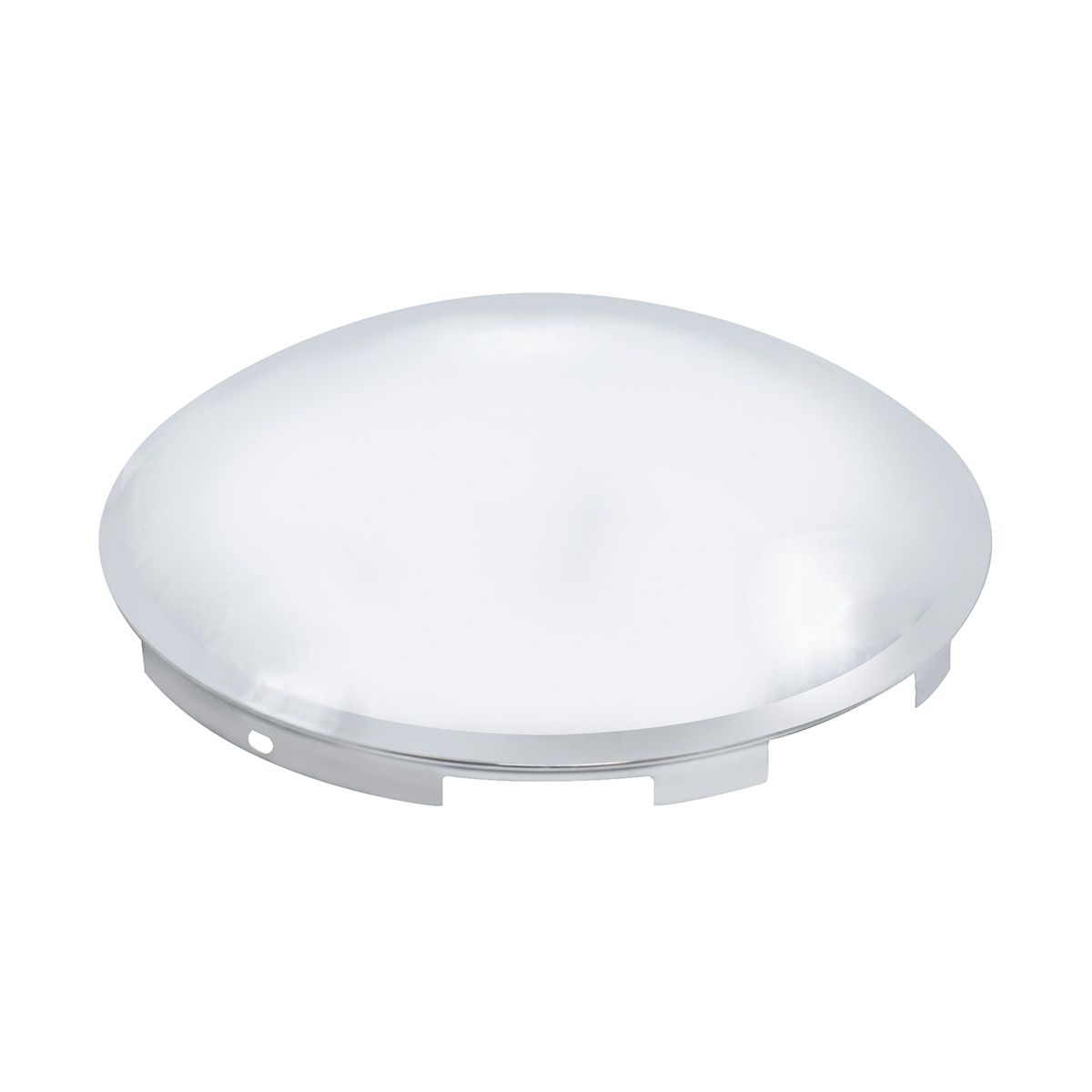 6 Uneven Stainless Steel Dome Front Hubcap - 7/16" Lip