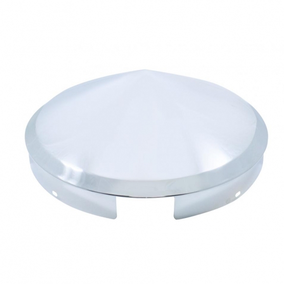 4 Even Notched Stainless Steel Pointed Front Hubcap - 1" Lip