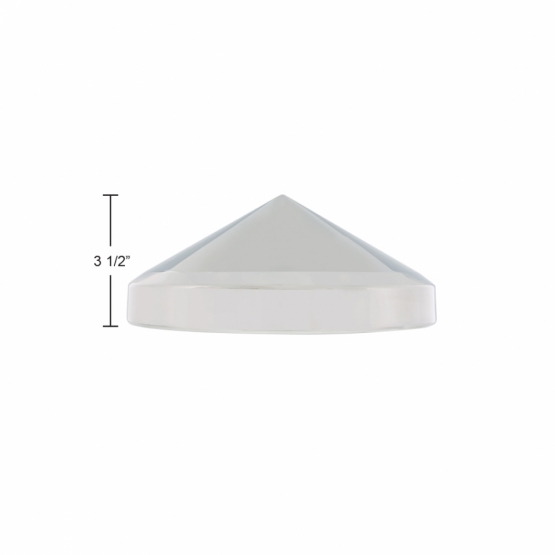 8" 304 Stainless Steel  X-Pointed Rear Hubcap - Thumbnail 2