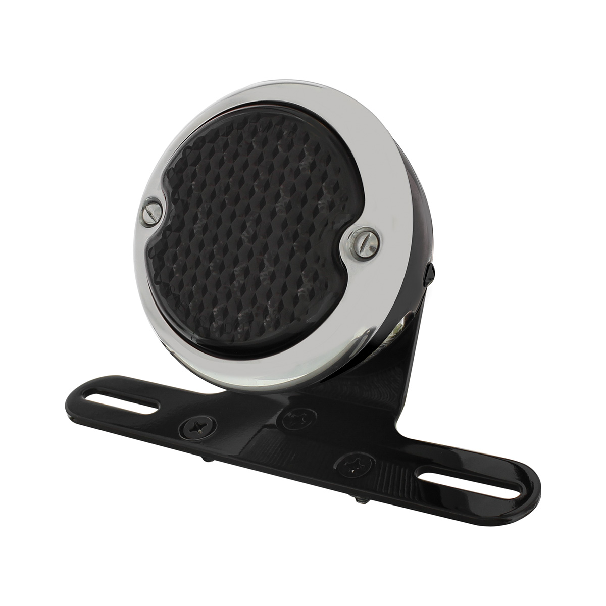 Black Motorcycle Rear Fender LP Bracket With 1933-36 Ford Style LED Tail Light - Thumbnail 4