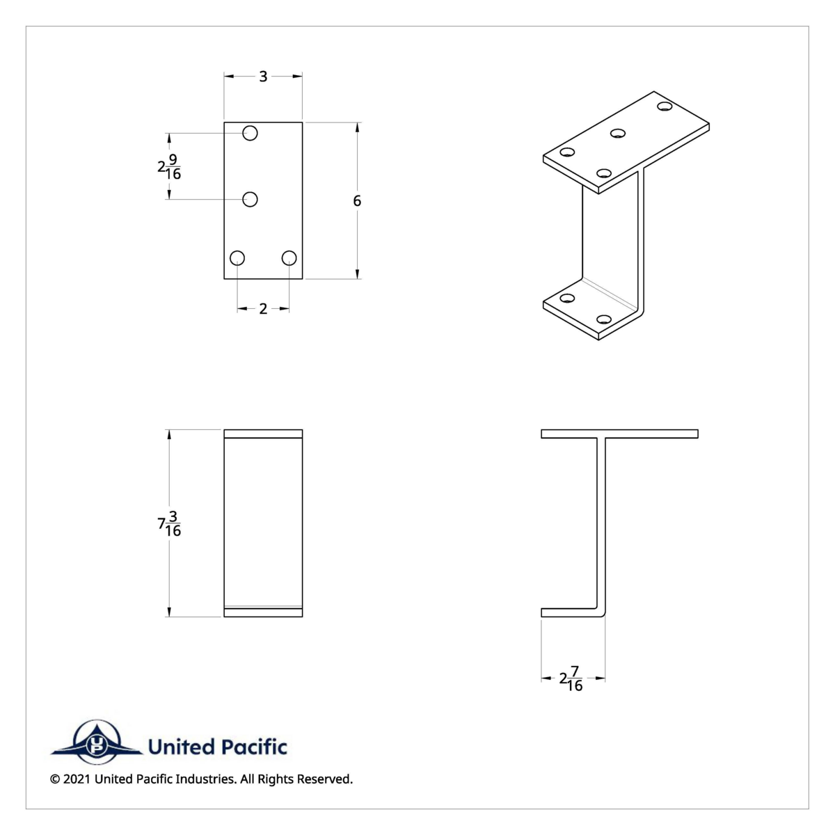 Black Mounting Bracket (Pair) - Thumbnail 4