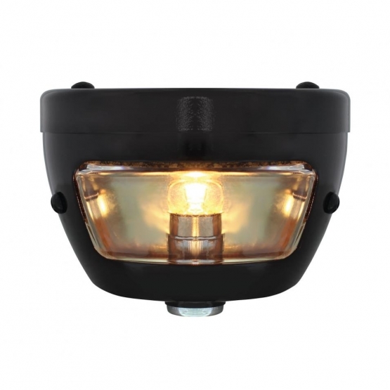 DUO Lamp Motorcycle Rear Fender Tail Light With Red Glass Lens & "STOP" Lettering - Thumbnail 2