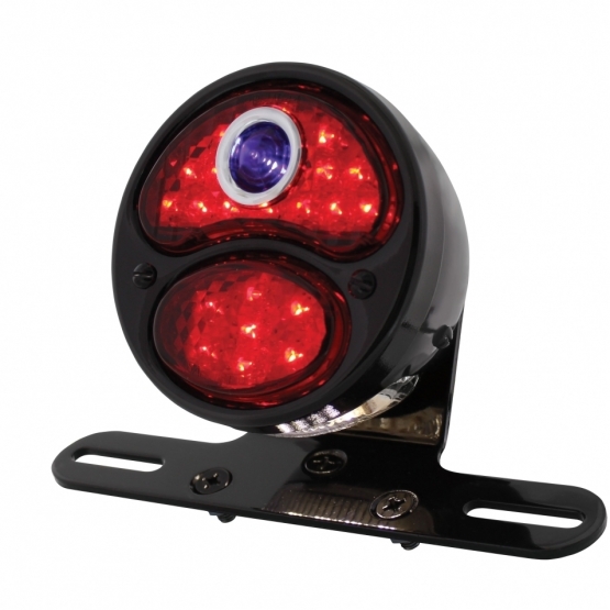 LED "DUO LAMP" Motorcycle Rear Fender Tail Light With Blue Dot - Thumbnail 3
