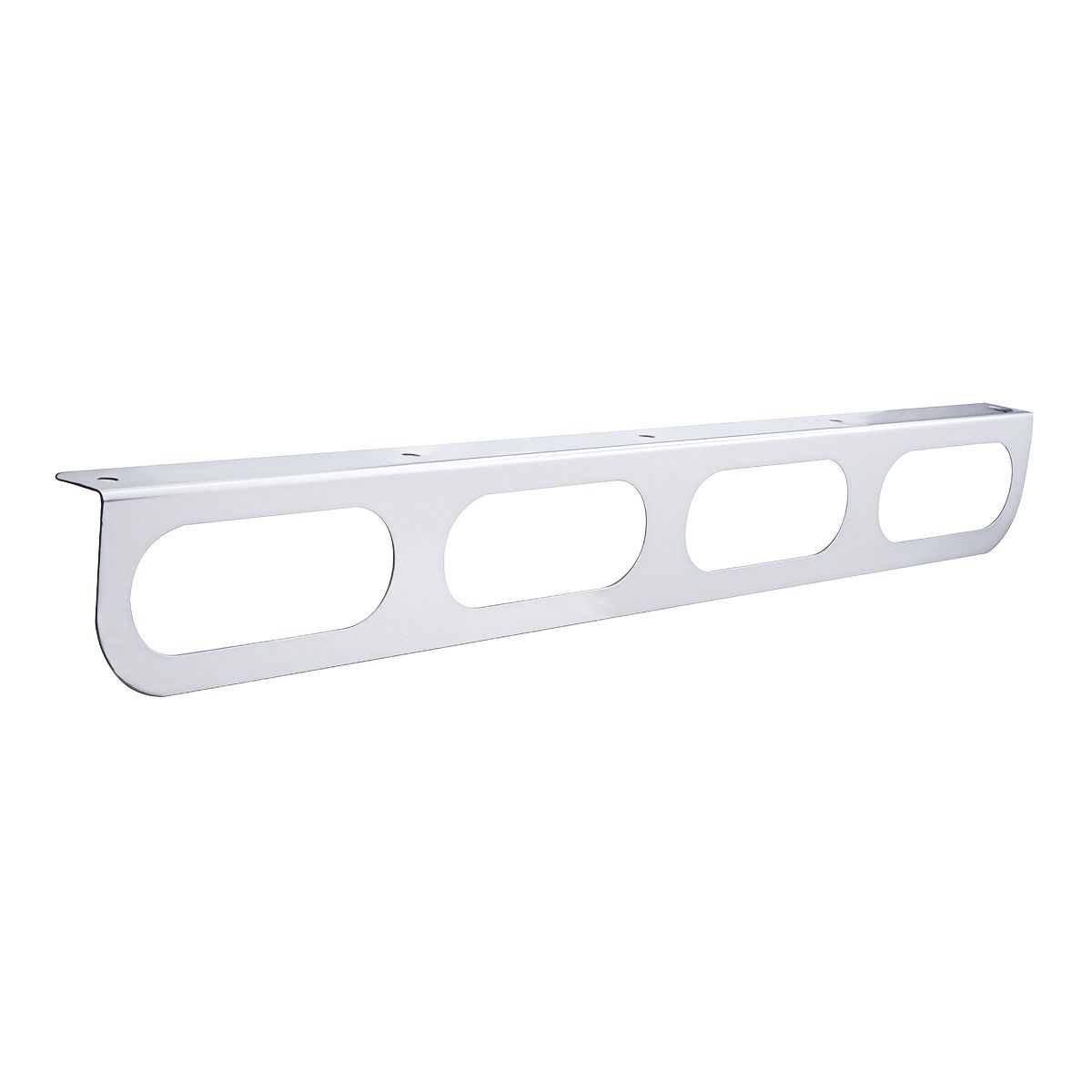 Stainless Light Bracket With 4X Oval Light Cutouts