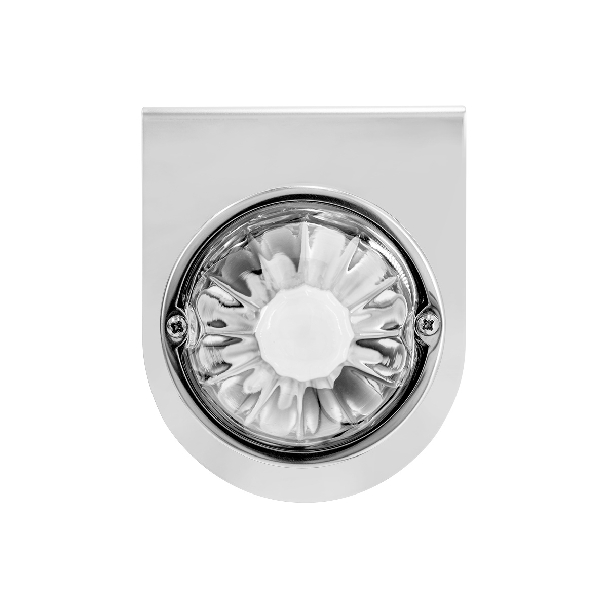 Dual Function Glass Watermelon Light With Stainless Steel Light Bracket Kit With LED Bulb-White LED/Clear Lens - Thumbnail 4