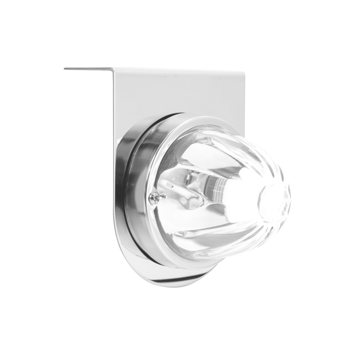 Dual Function Glass Watermelon Light With Stainless Steel Light Bracket Kit With LED Bulb-White LED/Clear Lens - Thumbnail 10